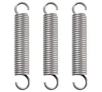 VooGenzek 3 Piezas 2.5 * 18 * 100 mm Muelle de Extensión, Muelles de Extensión Acero Inoxidable, Resortes de Tensión con Doble Gancho, para la Reparación de Máquinas