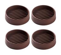 VooGenzek 4 Piezas 5.1cm Tazas Redonda de Goma para Muebles, Almohadillas Protectoras de Goma para Pies, Posavasos Antideslizantes de Muebles, para Cama Armario Sofá Silla Mesa, Marrón