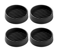 VooGenzek 4 Piezas 5.1cm Tazas Redonda de Goma para Muebles, Almohadillas Protectoras de Goma para Pies, Posavasos Antideslizantes de Muebles, para Cama Armario Sofá Silla Mesa, Negro