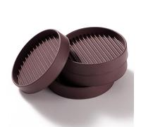 VooGenzek 4 Piezas 7.6cm Tazas Redonda de Goma para Muebles, Almohadillas Protectoras de Goma para Pies, Posavasos Antideslizantes de Muebles, para Cama Armario Sofá Silla Mesa, Marrón