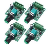 VooGenzek 4 Piezas DC 1.8V 3V 5V 6V 12V 2A 30W PWM Controlador de Velocidad del Motor Bajo Voltaje, 1803BK 1803B Interruptor de Controlador Ajustable con Perilla