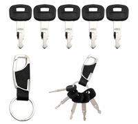 VooGenzek 5 Piezas 459A Llaves de Encendido, Keys para Maquinaria de Construcción, Llaves de Contacto de Repuesto Universales, con Llavero, Compatible con Kubota Excavadoras