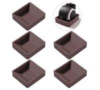 VooGenzek 5 Piezas 5.9x6.4 cm Tazas de Goma para Muebles, Almohadillas Protectoras de Goma para Pies, Posavasos Antideslizantes de Muebles, para Suelos Camas Sofás Sillas Ruedas, Marrón
