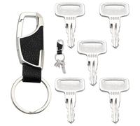 VooGenzek 5 Piezas 6896 Llaves de Encendido, Keys para Maquinaria de Construcción, Llaves de Contacto de Repuesto Universales, con Llavero, Compatible con Manitou Clarke Linde Polaris Landpride