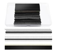 VooGenzek 50 Piezas 3 Tipos 2.54 mm Pin Headers 40 Pines Breakaway PCB Board Conector, Macho y Hembra Pin Header Connector Kit, para Arduino Prototype Shield