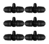 VooGenzek 6 Piezas Accesorios de Riego por Gote, Adaptador en T de Púas para Tubo 13/16 mm a 4/7 mm, Conectores en T con Púas para Riego por Goteo, Tubo de Tiego Tee por Goteo, para Césped, Jardín