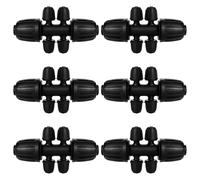 VooGenzek 6 Piezas Accesorios de Riego por Gote, Adaptador en T de Púas para Tubo 13/16 mm a 4/7 mm, Conectores en T con Púas para Riego por Goteo, Tubo de Tiego Tee por Goteo, para Césped, Jardín
