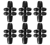 VooGenzek 6 Piezas Accesorios de Riego por Gote, Adaptador en T de Púas para Tubo 8/12 mm a 4/7 mm, Conectores en T con Púas para Riego por Goteo, Tubo de Tiego Tee por Goteo, para Césped, Jardín