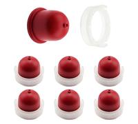 VooGenzek 6 Piezas Carburador Cebador Bombillas, 694395 Bombilla de Imprimación, Compatible con Briggs y Stratton 496115 4180 5085 (Rojo)