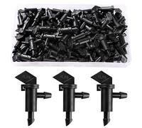 VooGenzek 60 Piezas 1 GPH 4L/H Riego por Goteo Goteros Bandera Emisor, Bandera de Plástico Gotero, Goteros Riego de Bandera de Jardín, para Goteo Conectar Manguera, Negro
