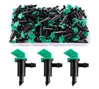 VooGenzek 60 Piezas 4 GPH 16 L/H Riego por Goteo Goteros Bandera Emisor, Bandera de Plástico Gotero, Goteros Riego de Bandera de Jardín, para Goteo Conectar Manguera, Verde