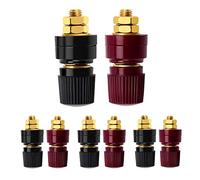 VooGenzek 8 Piezas M6 Binding Post, Regulador de Voltaje Bloque de Terminales, 333 Tipo M6 Poste de Encuadernación de Terminale, 0V-380V 100A