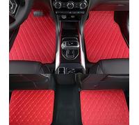 VOOIV 4pcs Coche Alfombrillas para Ford Mustang Vi (Fastback) 2015 2016 2017 2018-2022, Cuero XPE Delanteras y Traseras para el Coche Antideslizantes E Impermeable Esterillas Accesorios,D Red