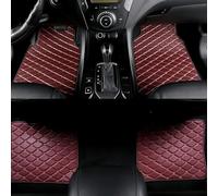 VOOIV 4pcs Coche Alfombrillas para Nissan Juke Hybrid 2022 2023 2024, Cuero XPE Delanteras y Traseras para el Coche Antideslizantes E Impermeable Esterillas Accesorios,E Win Red