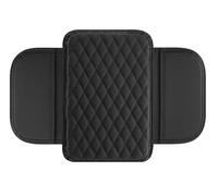 VOOIV Funda Reposabrazos Coche para Toyota Prius/Prius Plug-In Hybrid/Prius Hybrid, Multifuncional Impermeable Almohadilla Consola Central PU Cuero Cojín Protectora,A Black