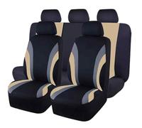 VOOIV Fundas Asientos Coche para Alfa Romeo Giulia GTA/GTAm, Cómodo Transpirable Todas Las Estaciones Delantero Trasero Fundas Coche,I/Beige