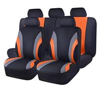 VOOIV Fundas Asientos Coche para Alfa Romeo Giulia GTA/GTAm, Cómodo Transpirable Todas Las Estaciones Delantero Trasero Fundas Coche,G/Orange