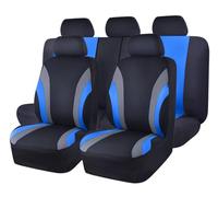 VOOIV Fundas Asientos Coche para Alfa Romeo Giulia GTA/GTAm, Cómodo Transpirable Todas Las Estaciones Delantero Trasero Fundas Coche,F/Blue