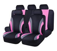 VOOIV Fundas Asientos Coche para Alfa Romeo Giulia GTA/GTAm, Cómodo Transpirable Todas Las Estaciones Delantero Trasero Fundas Coche,H/Pink