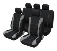 VOOIV Fundas Asientos Coche para Fiat 500/500E/500C/ 500L/500X/500X Sport/New 500 Electric, Cómodo Transpirable Todas Las Estaciones Delantero Trasero Fundas Coche,D/Grey
