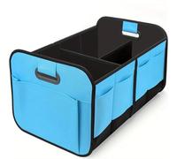 VOOIV Organizador Maletero Coche para VW Arteon/Polo/Golf/Passat/ID.3 / ID.4 / ID.5 / ID.7 / ID. Buzz, Organizador Coche Impermeable Plegable Gran Capacidad Ajustable Caja,D Blue