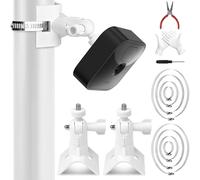 Vookkp 2 soportes de poste para cámara para Arlo/Wyze/Blink, soporte universal para poste Eufy 2C/2C Soporte para cámara de seguridad para exteriores e interiores con bridas y anillos ajustables