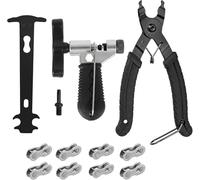 Vookkp Kit de Herramientas para Cadena de Bicicleta Tronchacadenas Bicicleta Alicate de Cadena de Bicicletas alicates para Cadena y 4 Pares de Cadenas de Bicicleta para cadena de bicicleta de 6 a 12