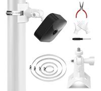 Vookkp Soporte de poste para cámara para Arlo/Wyze/Blink, soporte universal para poste Eufy 2C/2C, soporte para cámara de seguridad para exteriores e interiores con 4 bridas y anillos ajustables