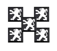 VOOLI 16mm Etiqueta Engomada del Emblema Carcasa Llave del Control Remoto Coche para Peugeot 106 107 108 205 206 207 208 301 306 307 308 3008 4007 4008 5008,5PCS