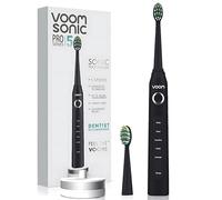 Voom Sonic Cepillo de dientes eléctrico Pro 5 para adultos, cepillos de dientes eléctricos ultrasónicos con cabezal de cepillo de repuesto, cepillo de dientes sónico de potencia recomendado por