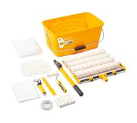 VOOMEY Kit de Rodillo de Pintura de 23 Piezas de 18 Pulgadas, Balde de Pintura de 18", Juego de Rodillos de Pintura Pequeños, Cubiertas de Rodillo de Pintura de Microfibra, Pértiga de Extensión para