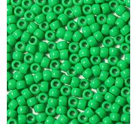 VOOMOLOVE 1000 cuentas verdes de pony de 6 x 9 mm para pulseras, trenzas de cabello y manualidades, cuentas de plástico para el cabello (verde)