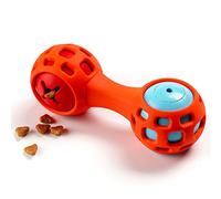 Vooo4cc Juguete interactivo para masticar para perros, juguete masticable, bolas chirriantes, cepillo de dientes de goma