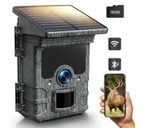 VOOPEAK Cámara de caza solar WiFi 4K 30fps 85MP, cámara de caza con aplicación de transmisión de teléfono, cámara de animales salvajes con detector de movimiento, visión nocturna con tarjeta micro SD