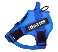 voopet Arnés para perro de servicio, mascotas, apoyo emocional, reflectante, transpirable y ajustable, ESA, perros pequeños, medianos y grandes (con 4 etiquetas extraíbles)
