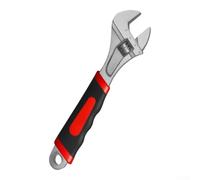 Vootnifig Llave ajustable de cromo vanadio con diseño de mandíbula ancha | Construcción de acero de alto carbono, marcas de doble escala, agarre antideslizante, ajuste suave, capacidad de torsión