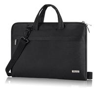 Voova Bolsa para portátil 13 13,3 14 Pulgadas Funda Maletin Ordenador de Transporte Ligera con asa oculta y correa Compatible con Macbook Acer ASUS HP Huawei Negro