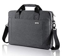 Voova Bolsa Portátil Maletín Ordenador de 17 17.3 Pulgadas Grande Bolso de Hombro Bandoleras un 30% Más de Capacidad Impermeable Duradera se Puede Poner Encima de la Maleta Gris