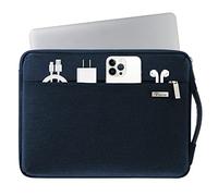 Voova Funda Portatil 14-14.6 Pulgadas (33×23,5×2,5CM) 360°Protectora Funda Ordenador para Macbook Pro 14, Chromebook 14, HP 14, Inspiron 14 Funda PC Bolsa Portatil Impermeable, Azul