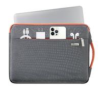 Voova Funda Portatil 14-14.6 Pulgadas (33×23,5×2,5CM) 360°Protectora Funda Ordenador para Macbook Pro 14, Chromebook 14, HP 14, Inspiron 14 Funda PC Bolsa Portatil Impermeable, Gris Oscuro