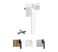 VOOXA - Tirador para ventana (aluminio, 1 unidad, 35 mm), color blanco | Función basculante | para ventanas y puertas de terraza/balcón de madera, KS o aluminio | | ergonómico y agradable al tacto