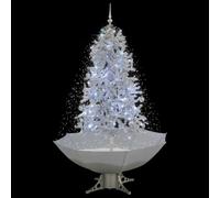 Vopese Árbol de Navidad con Nieve con Base en Paraguas Blanco 170 cm Sistema de Montaje rápido, para Decoración Navideña de Fiesta en Casa