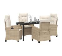 Vopese Bel Au?en Model3380395 - Juego de comedor de jardín con cojín (5 piezas, polirratán), color beige