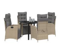 Vopese Bel Au?en Model3380562 - Juego de comedor (5 piezas, polirratán, color beige)