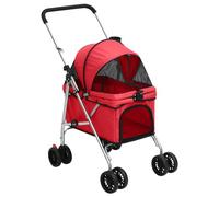 Vopese Cochecito plegable para perro, color rojo, 76 x 50 x 100 cm, tela Oxford