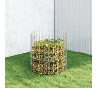 Vopese Compostador de jardín Acero galvanizado Ø50x50 cm Compostador Capacidad de 300L Compostera Orgánica para Producción Abono de Jardín Exterior