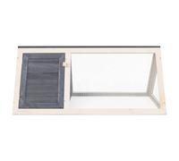 Vopese Conejera de madera Deluxe - Gris/Blanco, 98 x 50 x 41 cm, adecuado para animales pequeños Model170852
