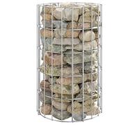 Vopese Gaviones de Piedra, Gaviones Metálicos Decoración de Jardín Poste Circular de gaviones Acero galvanizado Ø30x50 cm