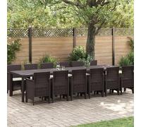Vopese Juego de comedor de jardín de 5 colores marrón y crema de ratán, tamaño Terassenm?Bel Au?en Model3378781