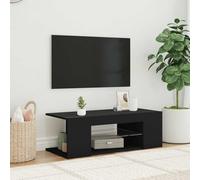 Vopese Mueble de TV con Luces LED Negro 90x39x30 cm Mueble Comedor, Módulo TV Moderno, Juego de Muebles para Salón